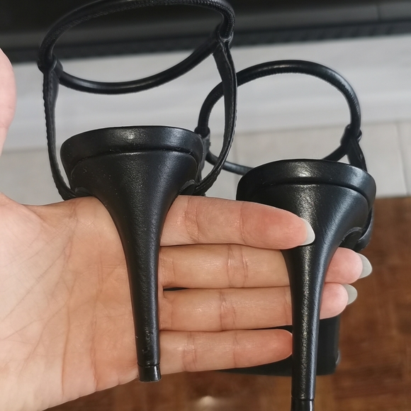 Black Strappy Sandals - Picture 2 of 5